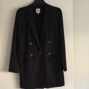 NIC+ZOE Black Double-Breasted Jacket